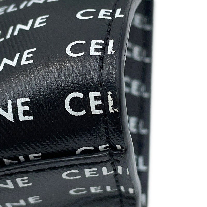 セリーヌ トートバッグ スモール バーティカル カバ ロゴ 総柄 PVC 191542DT2 CELINE 2way 黒