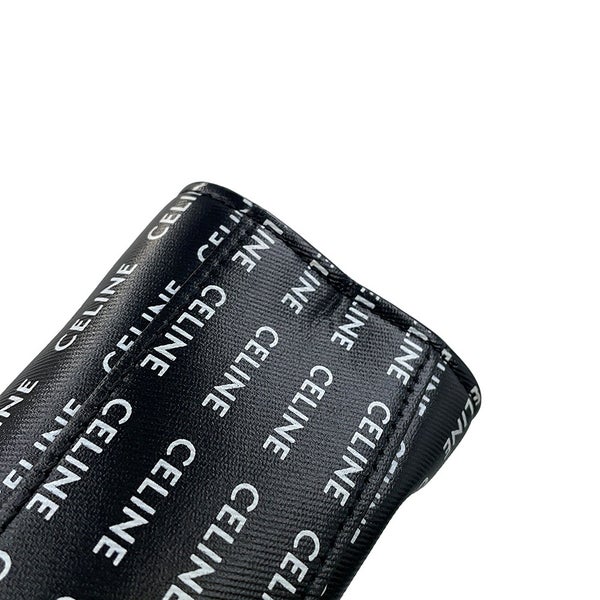 セリーヌ トートバッグ スモール バーティカル カバ ロゴ 総柄 PVC 191542DT2 CELINE 2way 黒