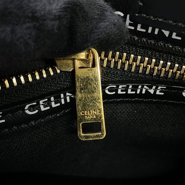 セリーヌ トートバッグ スモール バーティカル カバ ロゴ 総柄 PVC 191542DT2 CELINE 2way 黒