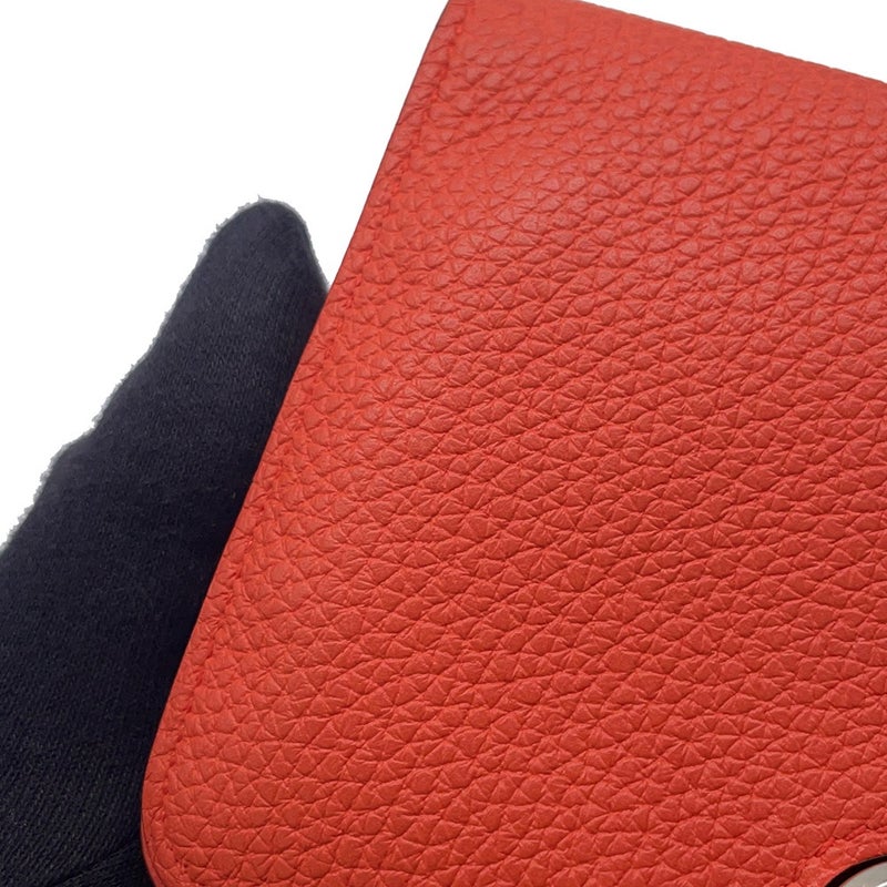 エルメス 二つ折り財布 ドゴン コンパクト カプシーヌ/シルバー金具 トゴ U刻印 財布