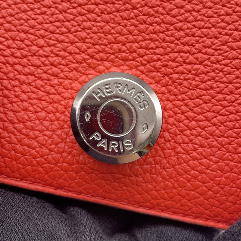 エルメス 二つ折り財布 ドゴン コンパクト カプシーヌ/シルバー金具 トゴ U刻印 財布