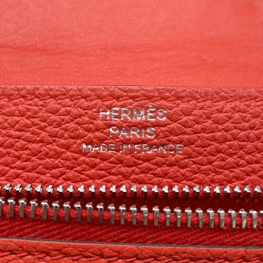 エルメス 二つ折り財布 ドゴン コンパクト カプシーヌ/シルバー金具