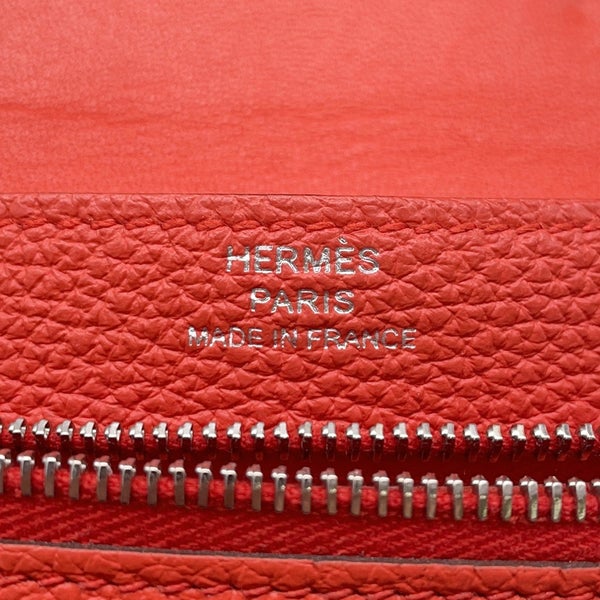 エルメス 二つ折り財布 ドゴン コンパクト カプシーヌ/シルバー金具 トゴ U刻印 財布