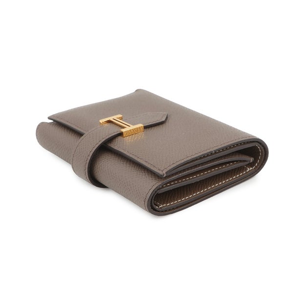 エルメス 三つ折り財布 ベアンコンビネ ヴェルソ エタン/エトゥープ/ゴールド金具 エプソン K刻印
