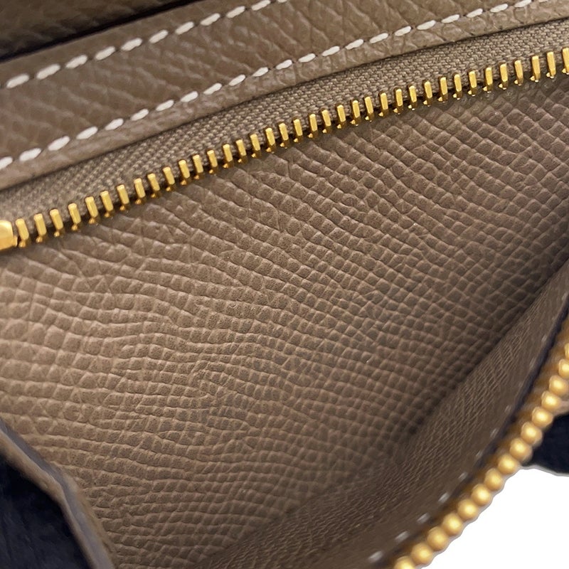 エルメス 三つ折り財布 ベアンコンビネ ヴェルソ エタン/エトゥープ/ゴールド金具 エプソン K刻印