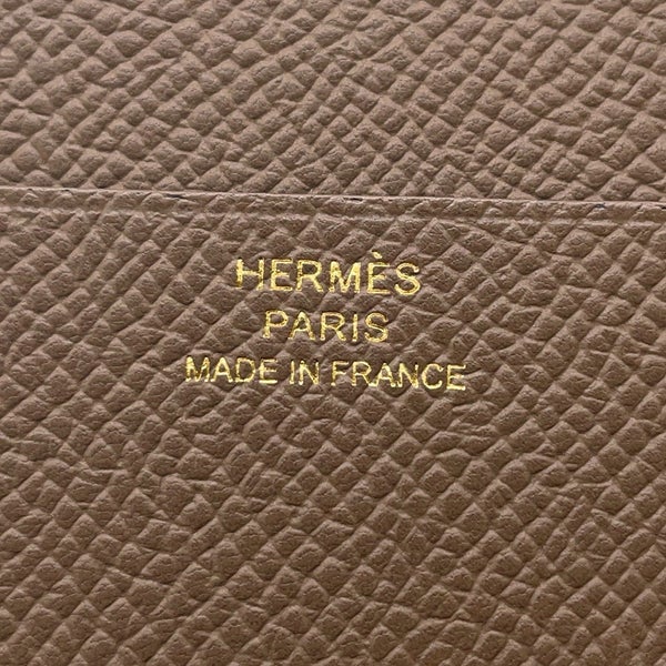 エルメス 三つ折り財布 ベアンコンビネ ヴェルソ エタン/エトゥープ/ゴールド金具 エプソン K刻印