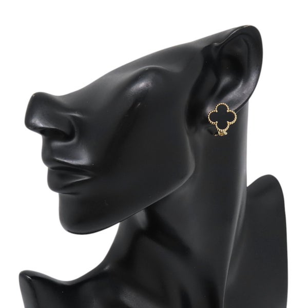 ヴァンクリーフ&アーペル ピアス ヴィンテージ アルハンブラ イヤリング オニキス K18YGイエローゴールド VCARA44200