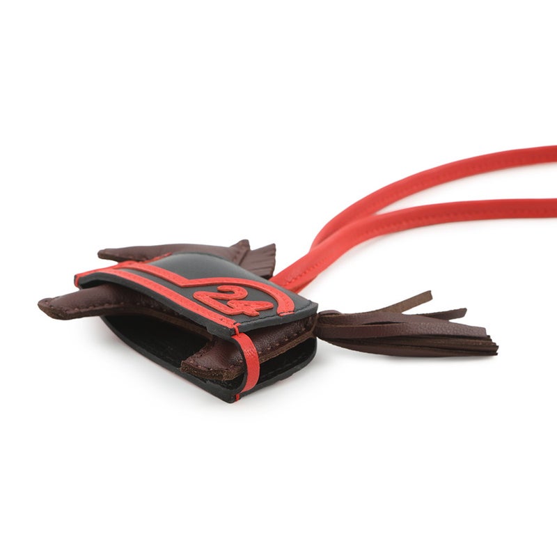 エルメス バッグチャーム ロデオPM ロベオ 24 テール/カプシーヌ/ブラック ラムスキン/スイフト K刻印 HERMES