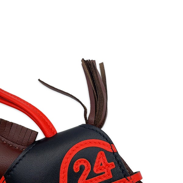 エルメス バッグチャーム ロデオPM ロベオ 24 テール/カプシーヌ/ブラック ラムスキン/スイフト K刻印 HERMES