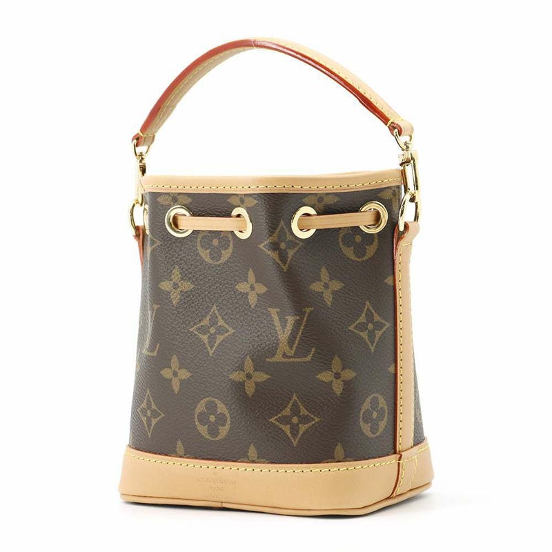 ルイヴィトン ハンドバッグ モノグラム ナノ・ノエ M81266 LOUIS VUITTON ブラウン 2wayショルダーバッグ