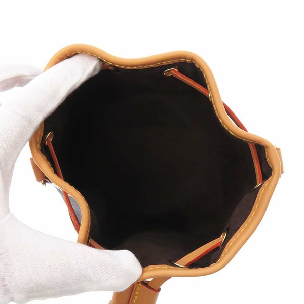 ルイヴィトン ハンドバッグ モノグラム ナノ・ノエ M81266 LOUIS VUITTON ブラウン 2wayショルダーバッグ