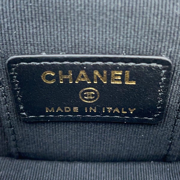 シャネル バッグチャーム ココマーク マトラッセ ミニバッグ キャビアスキン AP4897 CHANEL ミニポーチ 小物入れ 黒