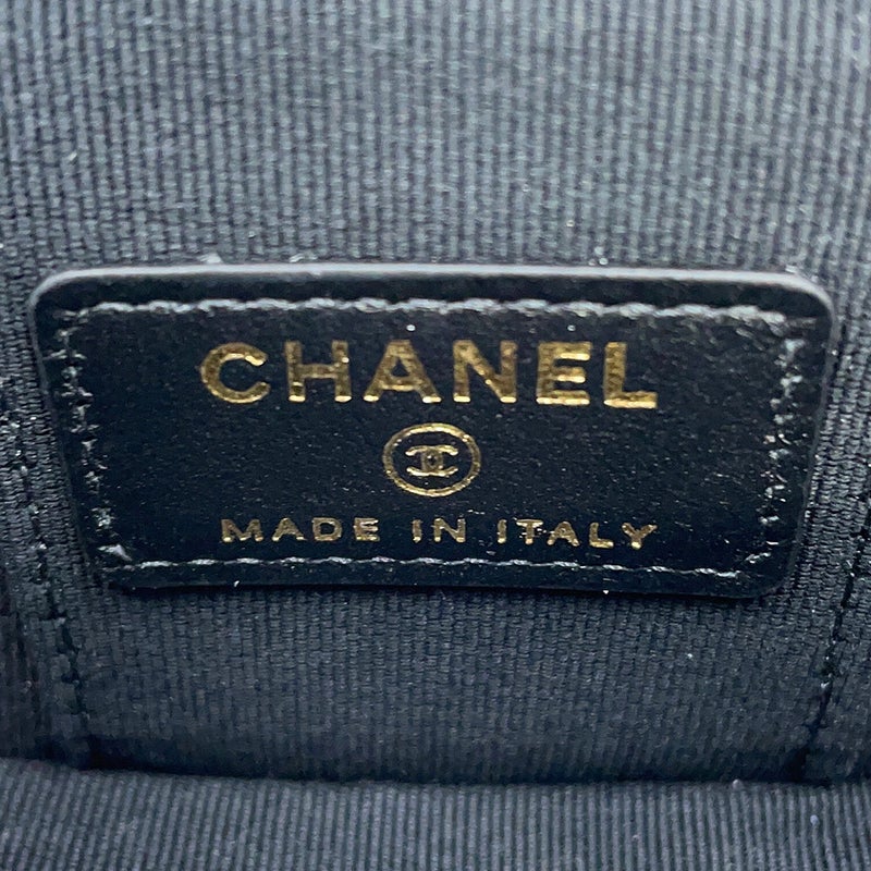 シャネル バッグチャーム ココマーク マトラッセ ミニバッグ キャビアスキン AP4897 CHANEL ミニポーチ 小物入れ 黒