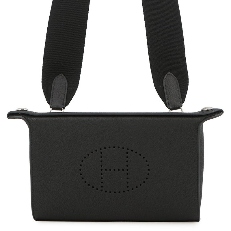 エルメス ショルダーバッグ ヴィドポッシュ ブラック/シルバー金具 トゴ W刻印 黒