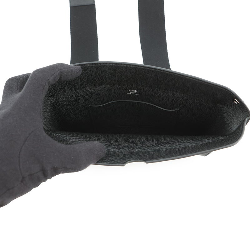 エルメス ショルダーバッグ ヴィドポッシュ ブラック/シルバー金具 トゴ W刻印 黒