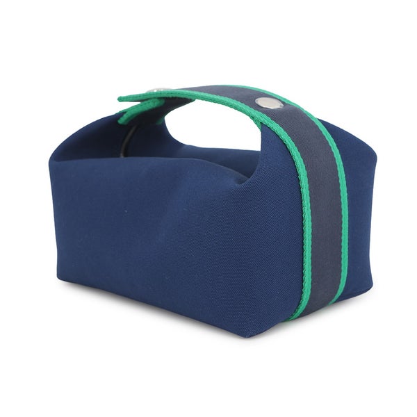 エルメス ハンドバッグ ブリッド・ア・ブラックPM マリン/シルバー金具 キャンバス HERMES ポーチ