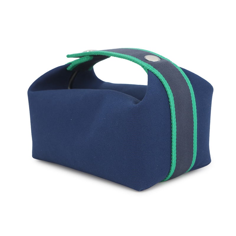 エルメス ハンドバッグ ブリッド・ア・ブラックPM マリン/シルバー金具 キャンバス HERMES ポーチ