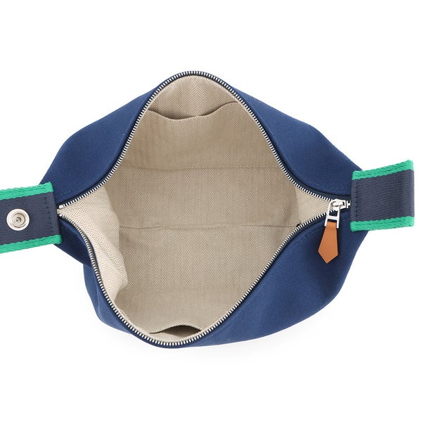 エルメス ハンドバッグ ブリッド・ア・ブラックPM マリン/シルバー金具 キャンバス HERMES ポーチ