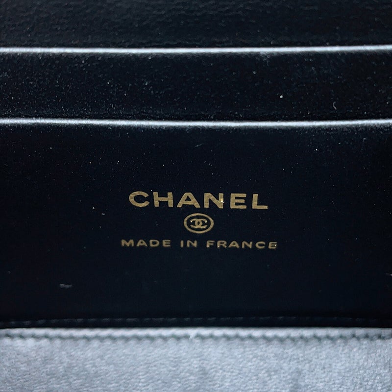 シャネル チェーンショルダーバッグ マトラッセ ココマーク バニティケース ラムスキン AP2199 CHANEL ヴァニティ 黒