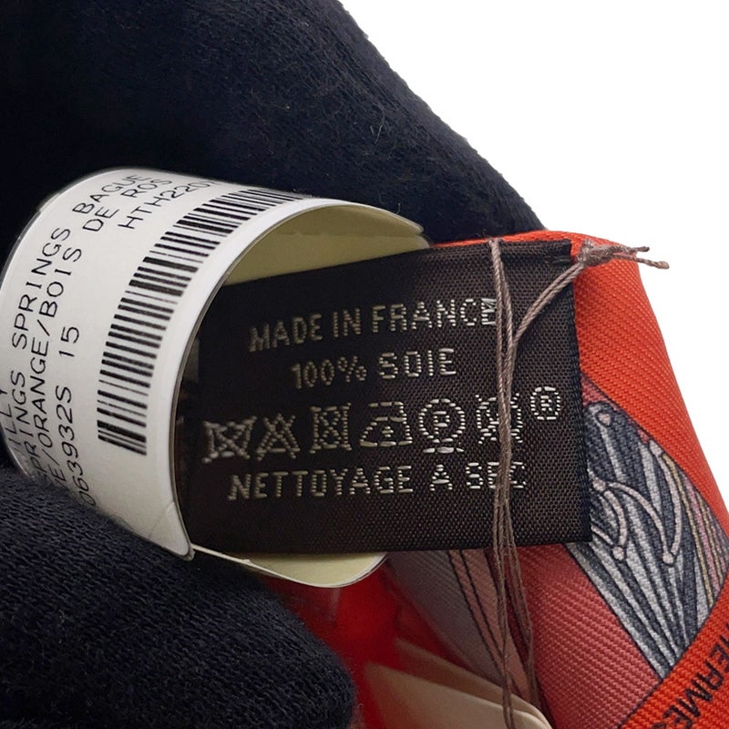 エルメス スカーフ ツイリー スプリングスプリング バーグ Springs Springs Bague HERMES シルク 2022年秋冬