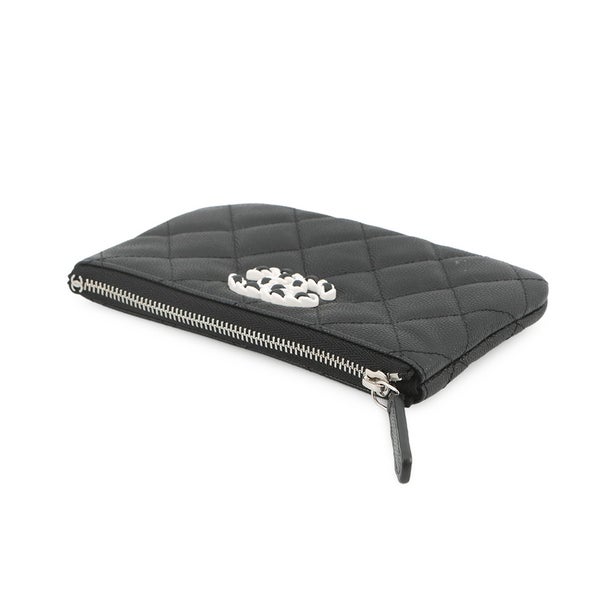 シャネル ポーチ マトラッセ シャネル19 キャビアスキン AP3720 CHANEL 小物入れ 黒