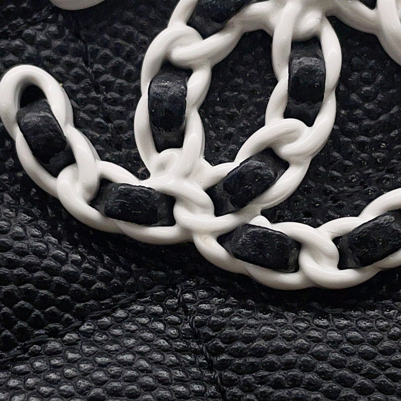 シャネル ポーチ マトラッセ シャネル19 キャビアスキン AP3720 CHANEL 小物入れ 黒