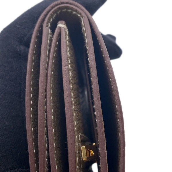 エルメス 三つ折り財布 ベアン コンビネ エトゥープ/ゴールド金具 シェブルミゾル B刻印 財布