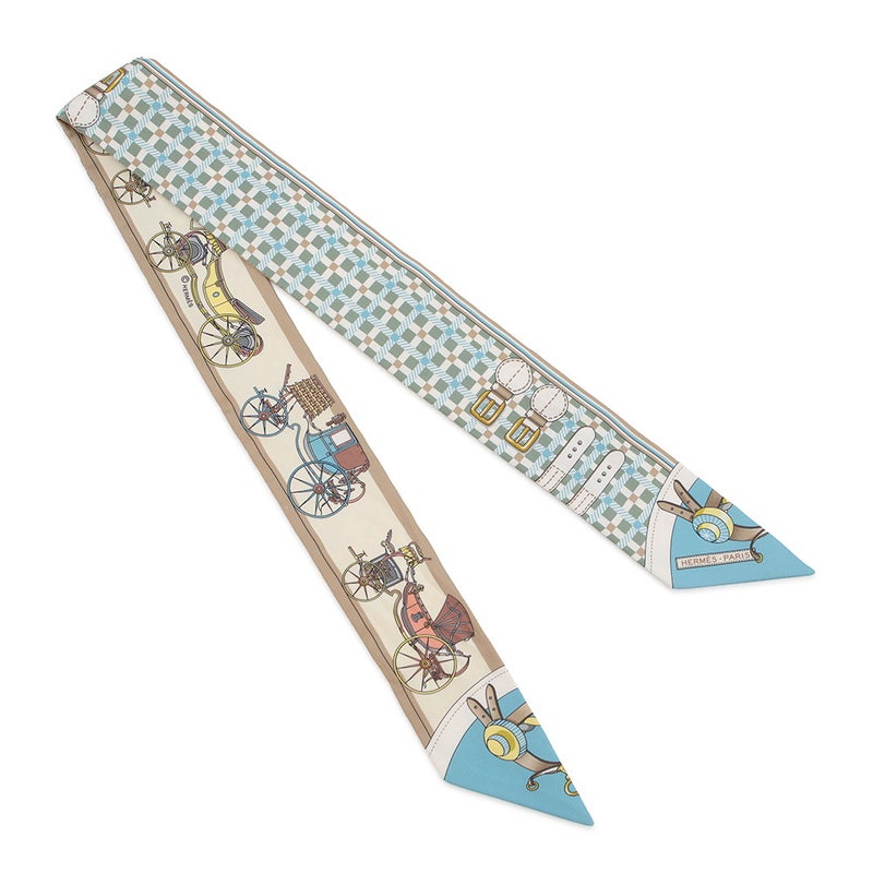 エルメス スカーフ ツイリー 馬車の変遷 Les Voitures Nouvelles HERMES シルク 2024春夏