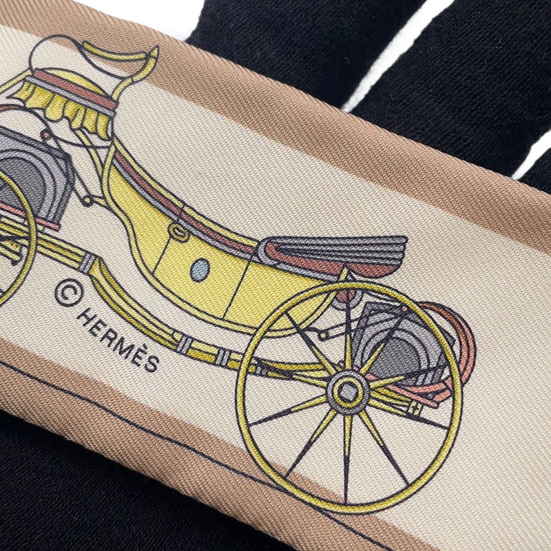エルメス スカーフ ツイリー 馬車の変遷 Les Voitures Nouvelles HERMES シルク 2024春夏