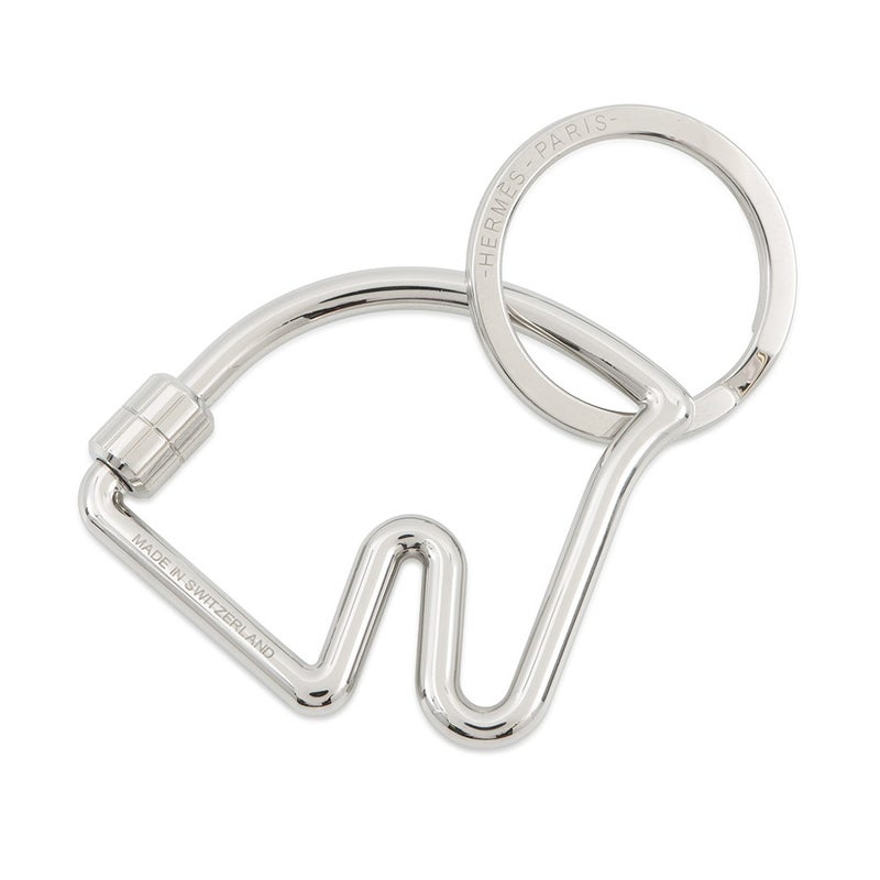 エルメス キーホルダー シュバル Cheval シルバー金具 HERMES キーリング