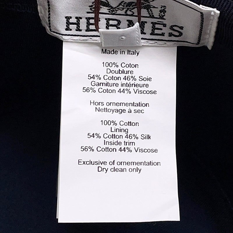 エルメス ハット ハーパー・Hエレクトリック 刺繍 コットン サイズ58 HERMES 帽子 バケットハット