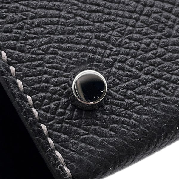 エルメス ハンドバッグ ミニケリー2 外縫い ブラック/グリメイヤー/シルバー金具 エプソン W刻印 ２wayショルダー 黒 SPO