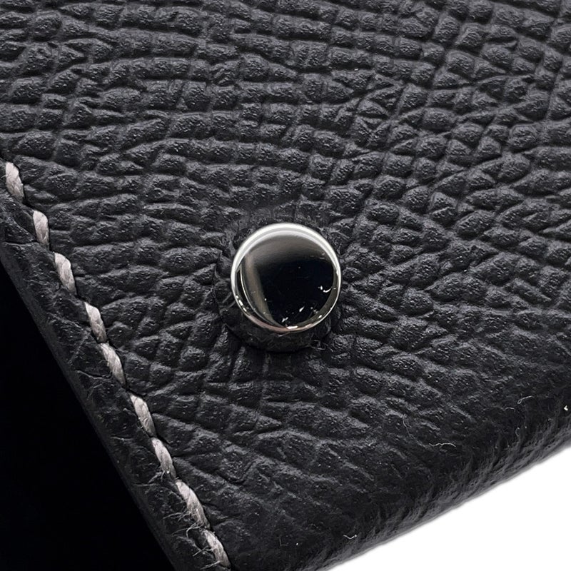 エルメス ハンドバッグ ミニケリー2 外縫い ブラック/グリメイヤー/シルバー金具 エプソン W刻印 ２wayショルダー 黒 SPO