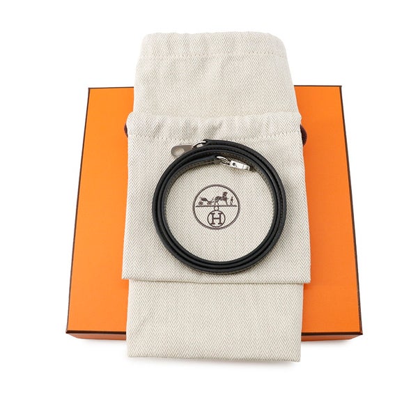 エルメス ハンドバッグ ミニケリー2 外縫い ブラック/グリメイヤー/シルバー金具 エプソン W刻印 ２wayショルダー 黒 SPO