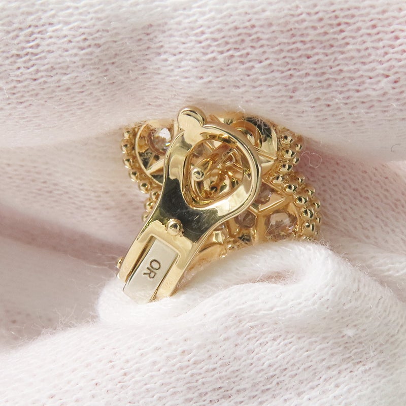 ヴァンクリ ピアス ヴィンテージ アルハンブラ イヤリング ダイヤモンド 24P 計0.96ct K18YGイエローゴールド VCARA44700