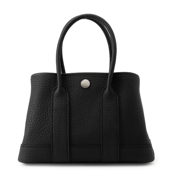 エルメス トートバッグ ネオ・ガーデン 23 ガーデンパーティ ブラック/シルバー金具 ネゴンダ W刻印 黒