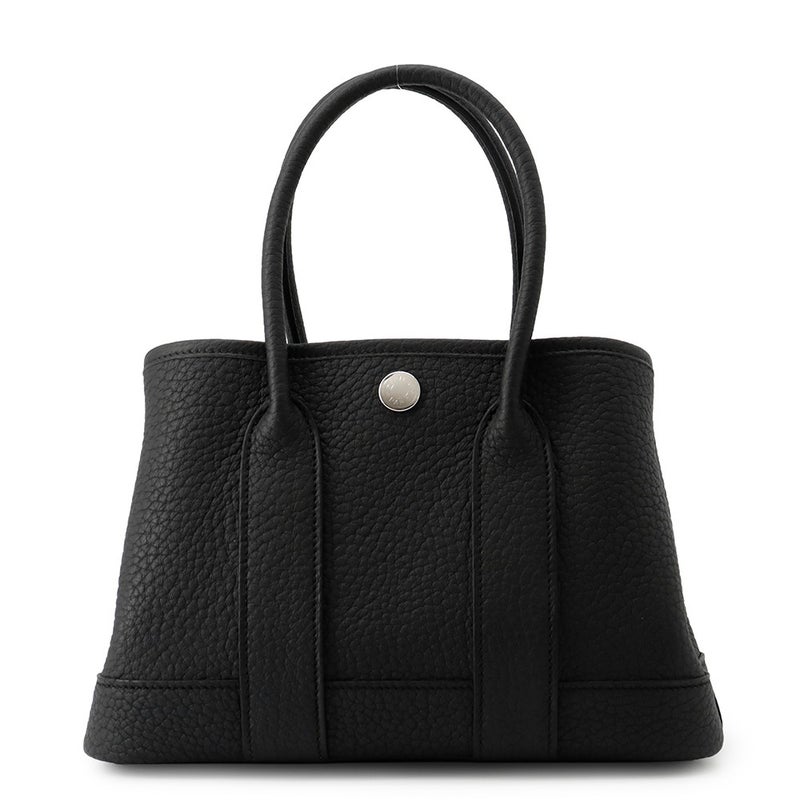 エルメス トートバッグ ネオ・ガーデン 23 ガーデンパーティ ブラック/シルバー金具 ネゴンダ W刻印 黒