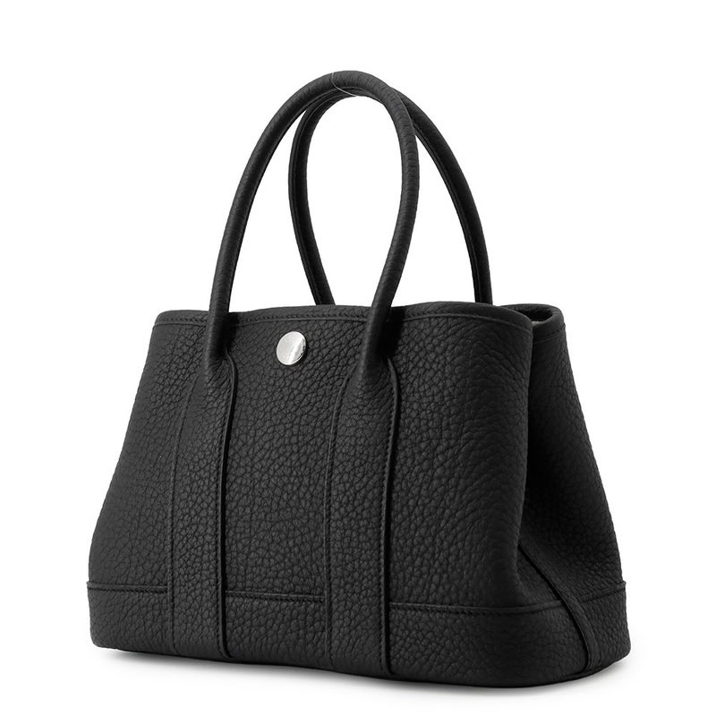 エルメス トートバッグ ネオ・ガーデン 23 ガーデンパーティ ブラック/シルバー金具 ネゴンダ W刻印 黒