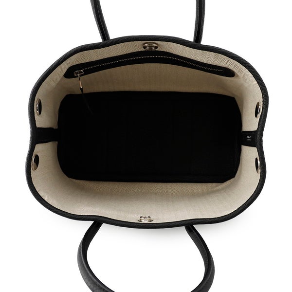 エルメス トートバッグ ネオ・ガーデン 23 ガーデンパーティ ブラック/シルバー金具 ネゴンダ W刻印 黒