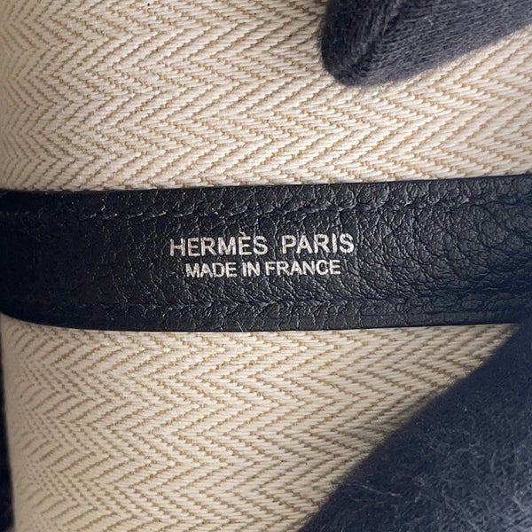 エルメス トートバッグ ネオ・ガーデン 23 ガーデンパーティ ブラック/シルバー金具 ネゴンダ W刻印 黒