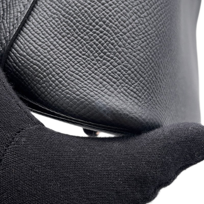 エルメス ハンドバッグ ボリード1923 30 ブラック/シルバー金具 エプソン U刻印 2wayショルダー 黒