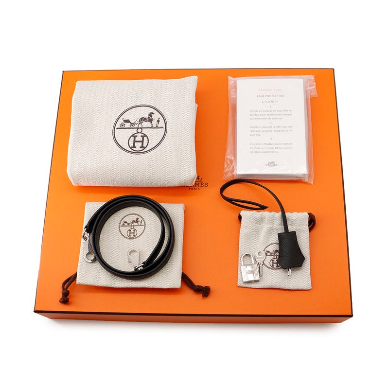 エルメス ハンドバッグ ボリード1923 30 ブラック/シルバー金具 エプソン U刻印 2wayショルダー 黒