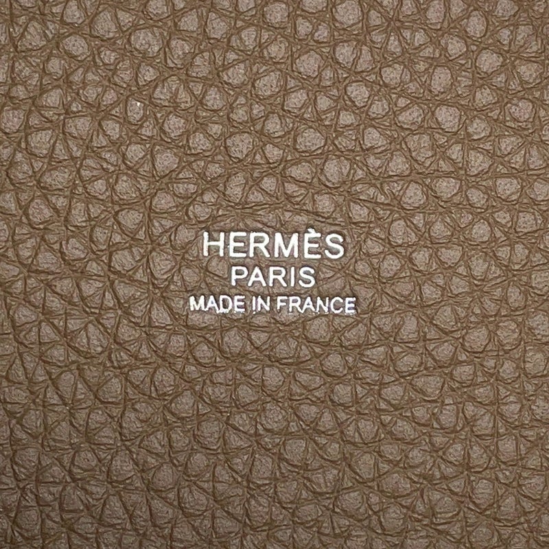 エルメス ハンドバッグ ピコタンロックPM エトゥープ/シルバー金具 トリヨンクレマンス K刻印
