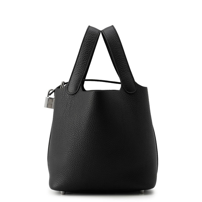 エルメス ハンドバッグ ピコタンロックPM ブラック/シルバー金具 トリヨンクレマンス K刻印 黒