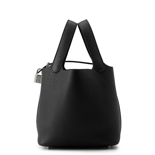 エルメス ハンドバッグ ピコタンロックPM ブラック/シルバー金具 トリヨンクレマンス K刻印 黒