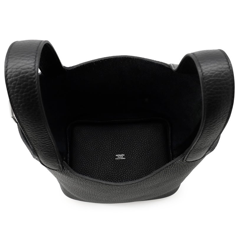エルメス ハンドバッグ ピコタンロックPM ブラック/シルバー金具 トリヨンクレマンス K刻印 黒