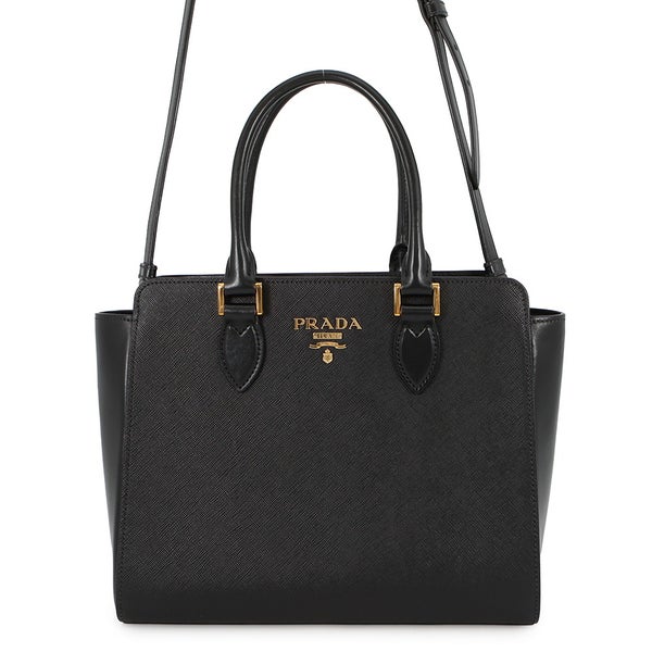 プラダ ハンドバッグ サフィアーノレザー 1BA113 PRADA 2wayショルダーバッグ 黒