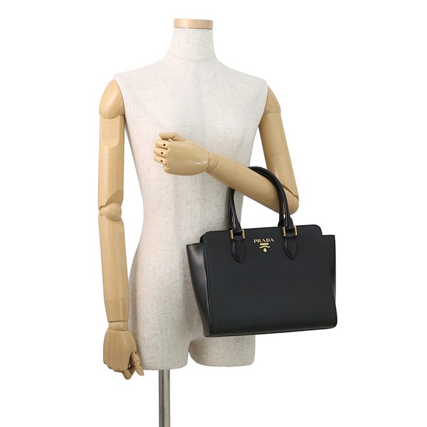 プラダ ハンドバッグ サフィアーノレザー 1BA113 PRADA 2wayショルダーバッグ 黒