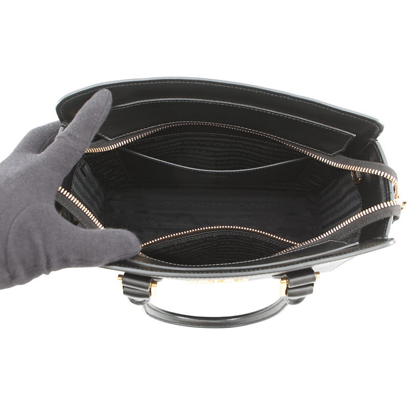 プラダ ハンドバッグ サフィアーノレザー 1BA113 PRADA 2wayショルダーバッグ 黒