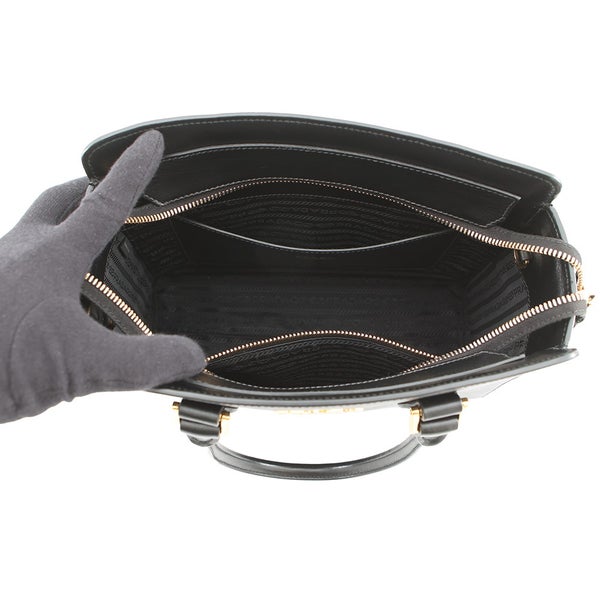 プラダ ハンドバッグ サフィアーノレザー 1BA113 PRADA 2wayショルダーバッグ 黒